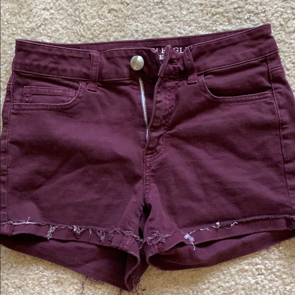 American Eagle Maroon Shorts